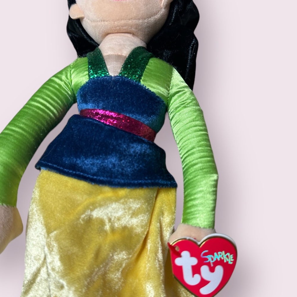 NWT Disney’s Mulan Ty Beanie Baby Sparkle Doll Stuffed Animal Toy - Picture 3 of 8